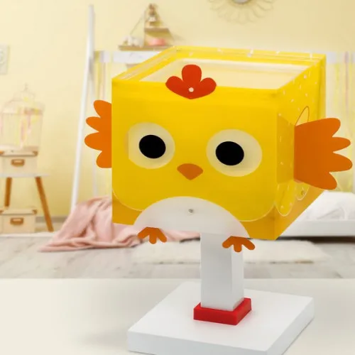 Dalber Little Chicken fehér-sárga gyerek asztali lámpa (DA-64641) E14 1 izzós IP20