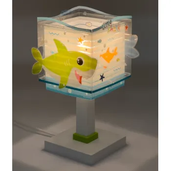 Dalber Little Shark fehér-kék gyerek asztali lámpa (DA-63471) E14 1 izzós IP20