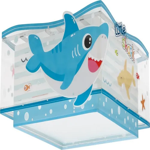 Dalber Little Shark fehér-kék gyerek mennyezeti lámpa (DA-63476) E27 2 izzós IP20