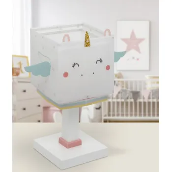 Dalber Little Unicorn fehér-kék gyerek asztali lámpa (DA-64591) E14 1 izzós IP20