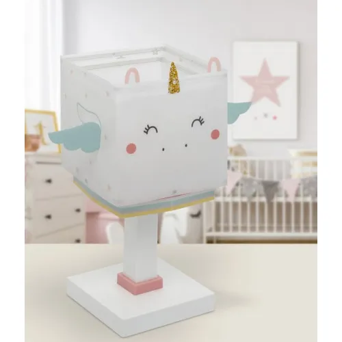 Dalber Little Unicorn fehér-kék gyerek asztali lámpa (DA-64591) E14 1 izzós IP20