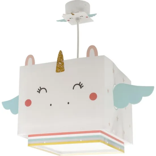 Dalber Little Unicorn fehér-kék gyerek függesztett lámpa (DA-64592) E27 1 izzós IP20