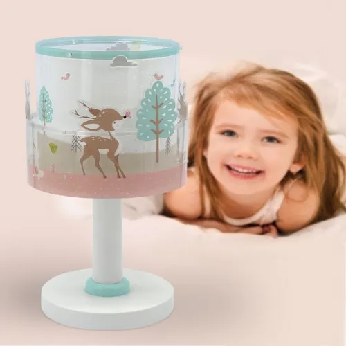 Dalber Loving Deer fehér-zöld gyerek asztali lámpa (DA-61271) E14 1 izzós IP20