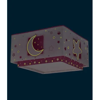 Dalber Moonlight rózsaszín-fehér gyerek mennyezeti lámpa (DA-63236S) E27 2 izzós IP20