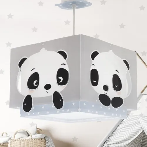 Dalber Panda kék-fekete-fehér gyerek függesztett lámpa (DA-63162T) E27 1 izzós IP20