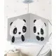 Dalber Panda kék-fekete-fehér gyerek függesztett lámpa (DA-63162T) E27 1 izzós IP20