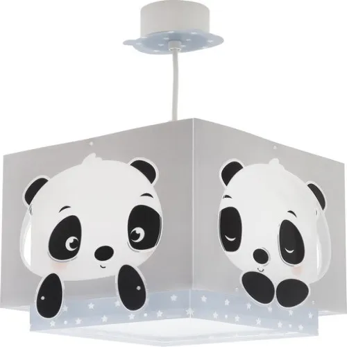 Dalber Panda kék-fekete-fehér gyerek függesztett lámpa (DA-63162T) E27 1 izzós IP20