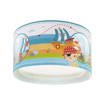 Dalber Pirate Island fehér-kék gyerek mennyezeti lámpa (DA-60656) E27 2 izzós IP20