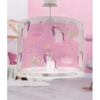 Dalber Unicorns rózsaszín-fehér gyerek függesztett lámpa (DA-41592) E27 1 izzós IP20