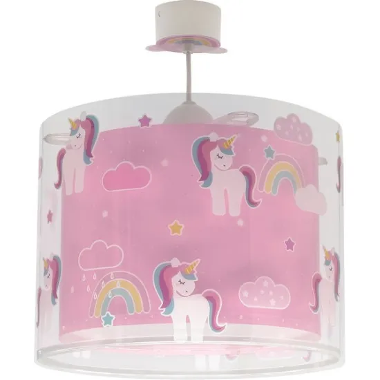 Dalber Unicorns rózsaszín-fehér gyerek függesztett lámpa (DA-41592) E27 1 izzós IP20