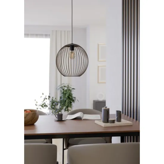 Eglo Almanzora fekete-réz függesztett lámpa (EG-901868) E27 1 izzós IP20