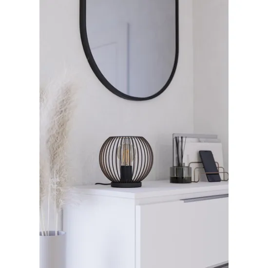 Eglo Almanzora fekete-réz asztali lámpa (EG-901872) E27 1 izzós IP20