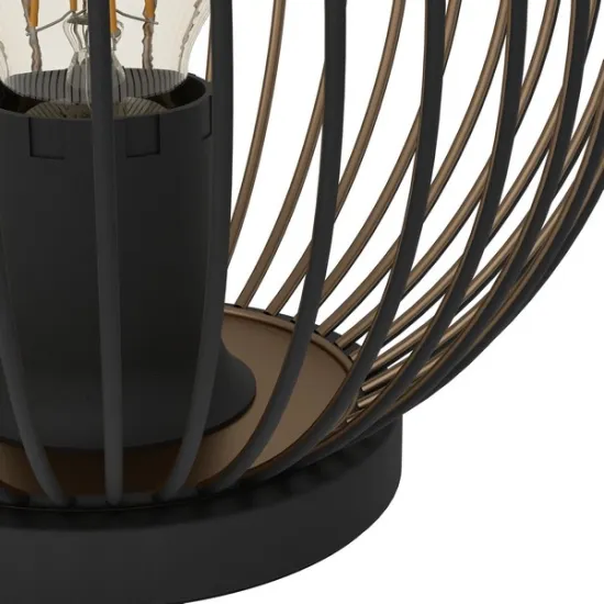 Eglo Almanzora fekete-réz asztali lámpa (EG-901872) E27 1 izzós IP20