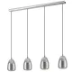 EGLO ALOBRASE króm függesztett lámpa (EG-98616) E27 4 izzós IP20
