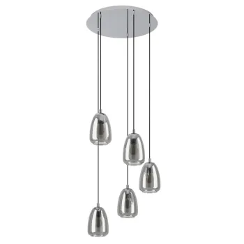 EGLO ALOBRASE króm függesztett lámpa (EG-98617) E27 5 izzós IP20