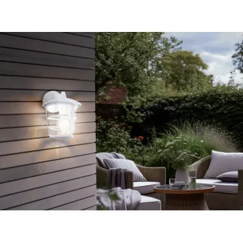 Eglo Aloria fehér-átlátszó kültéri falikar (EG-93095) E27 1 izzós IP44