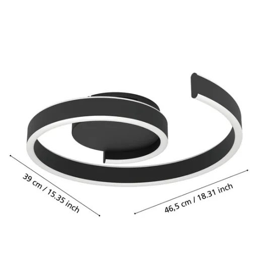 Eglo Andabaia-Z fekete LED mennyezeti lámpa (EG-901888) LED 1 izzós IP20