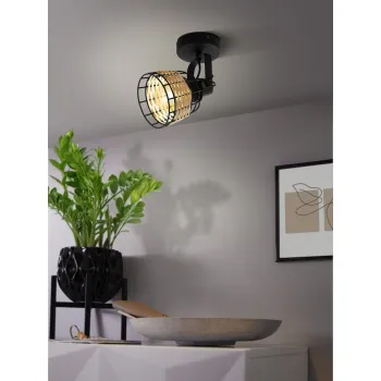 EGLO ANWICK 1 fekete-barna spot fali-vagy mennyezeti lámpa (EG-43324) E27 1 izzós IP20