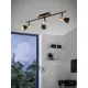 EGLO BARNHAM fekete - vörösréz LED spot lámpa (EG-94586) GU10 3 izzós IP20