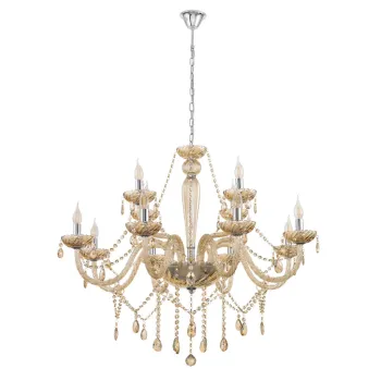 EGLO BASILANO króm üveg csillár (EG-39094) E14 12 izzós IP20