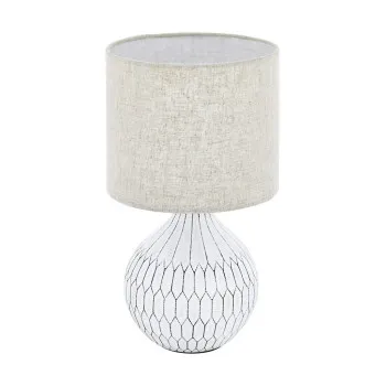 EGLO BELLARIVA 3 fehér - világosbarna asztali lámpa (EG-99332) E27 1 izzós IP20