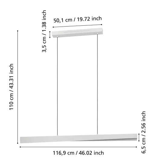 Eglo Bolognano-Z szürke LED függesztett lámpa (EG-901833) LED 1 izzós IP20