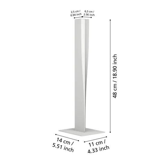 Eglo Bolognano-Z szürke LED asztali lámpa (EG-901834) LED 1 izzós IP20