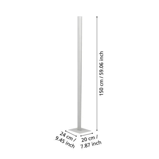 Eglo Bolognano-Z szürke LED állólámpa (EG-901835) LED 2 izzós IP20