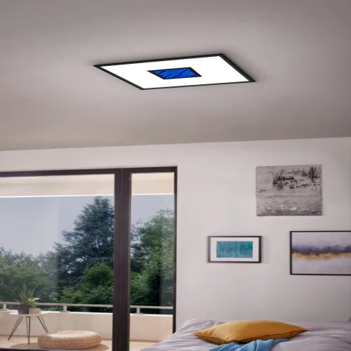 EGLO BORDONARA fekete-fehér-fehér LED mennyezeti lámpa (EG-900571) LED 1 izzós IP20