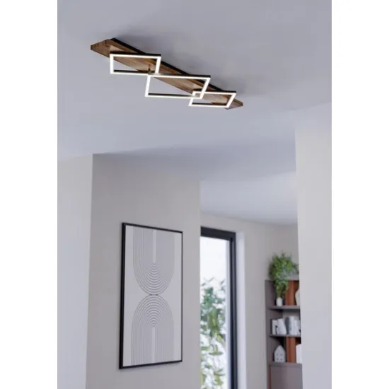 Eglo Boyal rusztikus barna LED mennyezeti lámpa (EG-901936) LED 3 izzós IP20