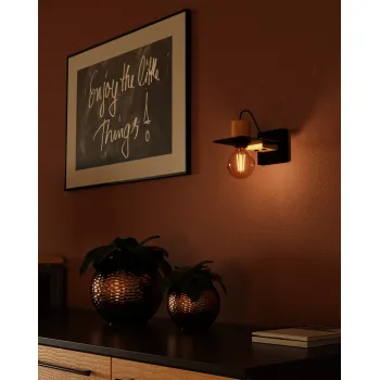 EGLO BRAMERTON fekete-barna falikar (EG-43753) E27 1 izzós IP20