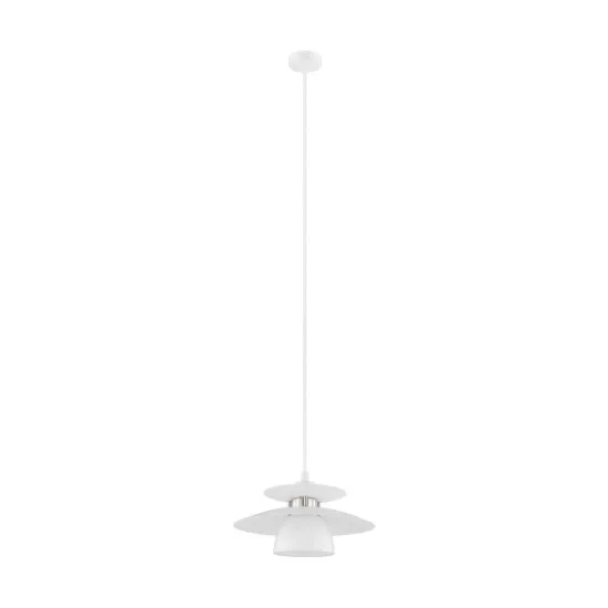 EGLO BRENDA fehér-mattnikkel függesztett lámpa (EG-98734) E27 1 izzós IP20