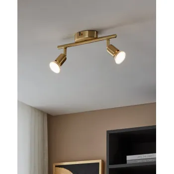 EGLO BUZZ-LED csiszolt sárgaréz LED spot lámpa (EG-33185) GU10 2 izzós IP20