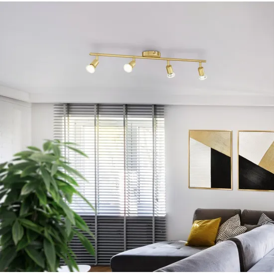 EGLO BUZZ-LED csiszolt sárgaréz LED spot lámpa (EG-33187) GU10 4 izzós IP20