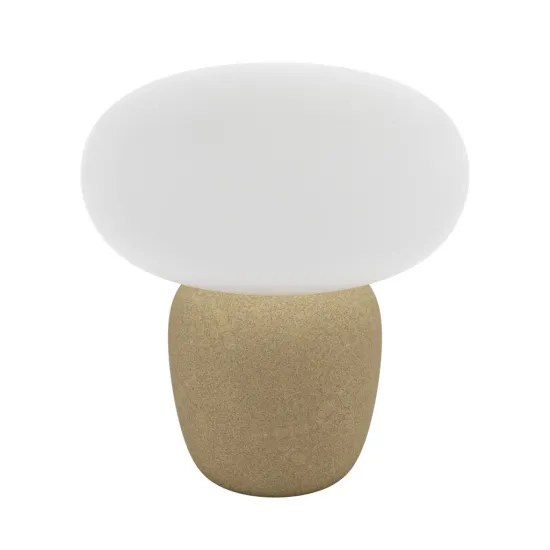 EGLO CAHUAMA világosbarna - fehér asztali lámpa (EG-99824) E27 1 izzós IP20