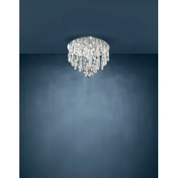 Eglo Calaonda króm-átlátszó mennyezeti lámpa (EG-93433) G9 8 izzós IP20