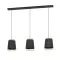Eglo Camaloza fekete-barna függesztett lámpa (EG-390186) E27 3 izzós IP20