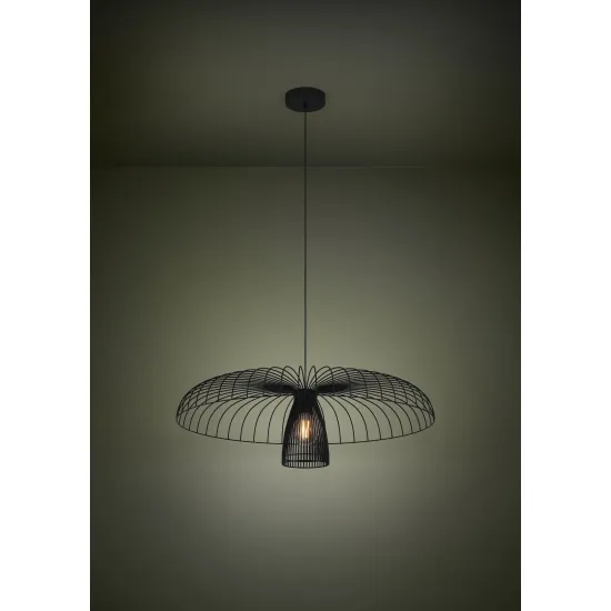 Eglo Champerico fekete függesztett lámpa (EG-390216) E27 1 izzós IP20