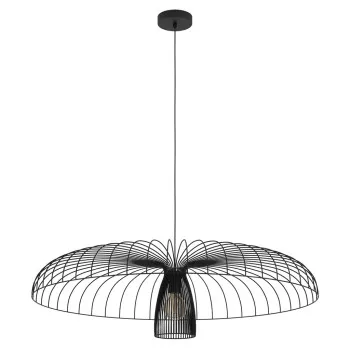 Eglo Champerico fekete függesztett lámpa (EG-390217) E27 1 izzós IP20