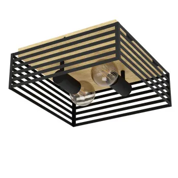 Eglo Cidraz fekete-barna mennyezeti lámpa (EG-390163) E27 2 izzós IP20