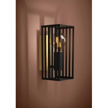 Eglo Cidraz fekete-barna fali lámpa (EG-390165) E27 1 izzós IP20