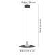 Eglo Conomavilla-Z fekete LED függesztett lámpa (EG-902183) LED 1 izzós IP20