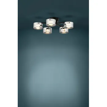 Eglo Copillos fekete-átlátszó LED mennyezeti lámpa (EG-39874) LED 5 izzós IP20