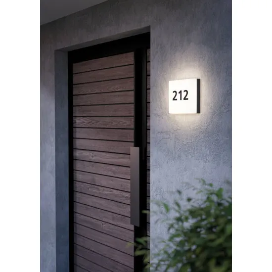Eglo Cornale antracit-fehér LED kültéri házszámtábla (EG-97289) LED 1 izzós IP44