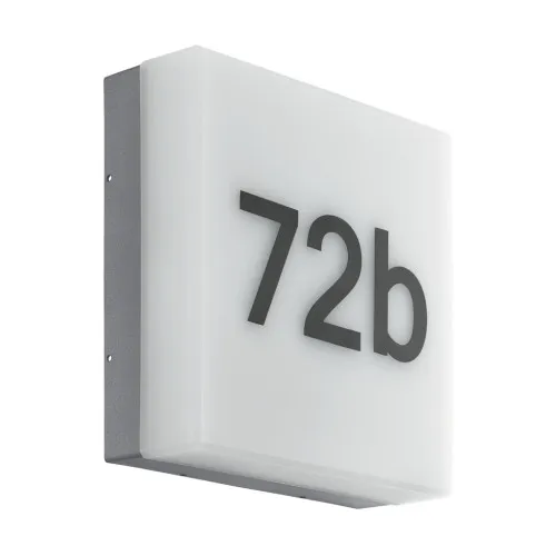 Eglo Cornale antracit-fehér LED kültéri házszámtábla (EG-97289) LED 1 izzós IP44
