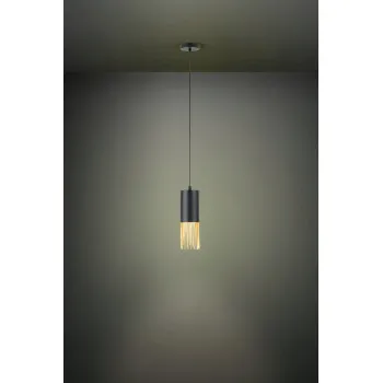 Eglo Counuzulus fekete-sárgaréz függesztett lámpa (EG-39642) E27 1 izzós IP20