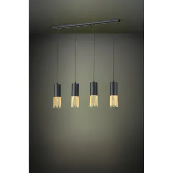 Eglo Counuzulus fekete-sárgaréz függesztett lámpa (EG-39659) E27 4 izzós IP20