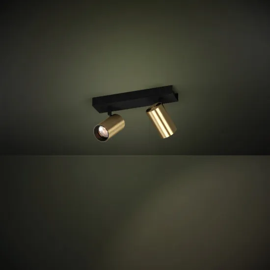 Eglo Cumaribo fekete-sárgaréz mennyezeti lámpa (EG-390083) GU10 2 izzós IP20