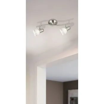 EGLO DAKAR 1 matt nikkel - fehér LED spot lámpa (EG-88473) E14 2 izzós IP20