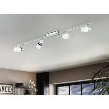 EGLO DAVIDA króm - fehér LED spot lámpa (EG-92087) GU10 4 izzós IP20